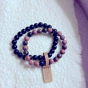 Stone bead bracelets